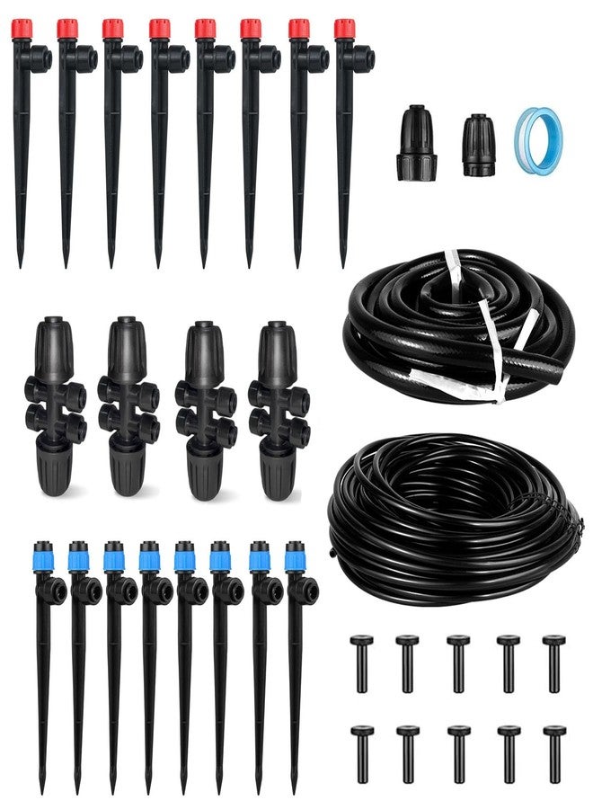 Moocci Drip Irrigation System Kit - Garden Watering System with 16FT 1/2'' & 79FT 1/4" Irrigation Tubing Parts - Automatic Irrigation Sprinkler Equipment for Raised Beds, Plants, Garden, Lawn, Greenhouse - Image 1