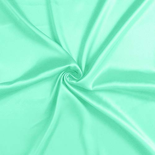 Oussum Satin Pillow case Soft & Comfortable Silk Pillowcase Solid Pillow Cover Single Pcs with Free Scrunchie (Ice Green, Queen Size (20"x30") - Image 4