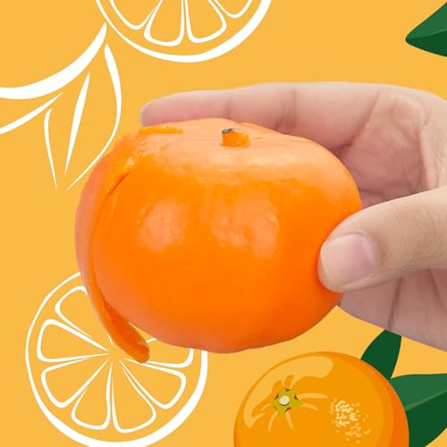 funnysquee Tangerine Squishies Stress Relief Soft Scented Simulation Orange Fruit Squeeze Toys Cute Birthday Gift Novelty Toy for Kid Adult - Image 5