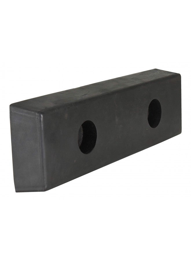 Vestil B-516 Rubber Molded Dock Bumper, Rectangular, Black, 16" Length, 5" Width, 2" Depth