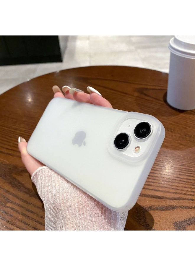 NIBEMINENT Grained Large Hole Protective TPU Case Cover For iPhone 16 Pro, Whitening