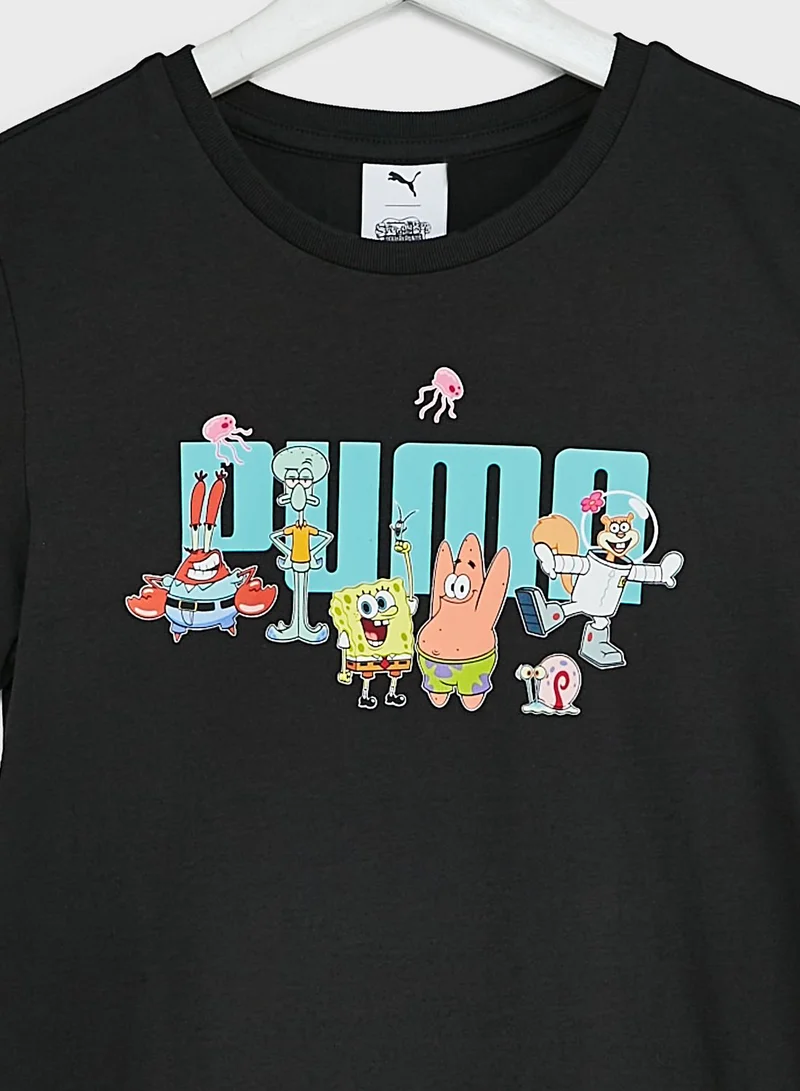 PUMA Kids Spongebob Logo T-Shirt
