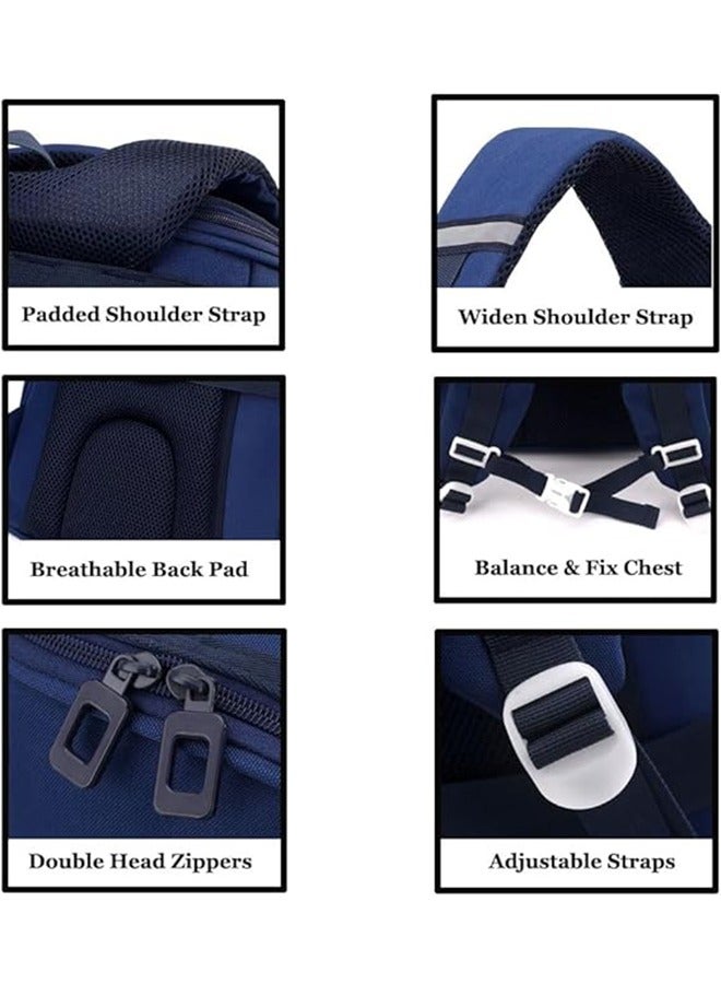 Boys Trolley School Bags Large Capacity Kids' Bookbag Students Rolling Backpack Travel Wheeled Kids' Luggage Bag for Elementary Girls Schoolbag - Image 5