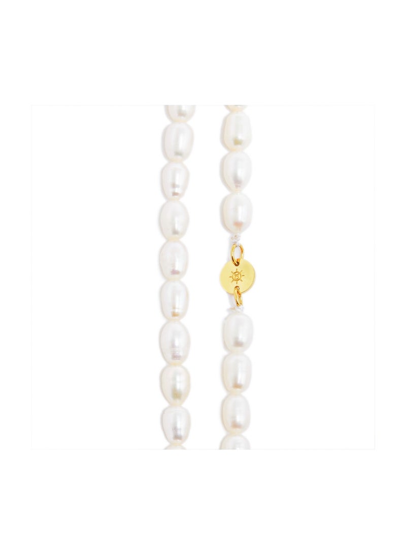 30 سندايز ٣٠أيام الأحد بوش - سلسلة مطلية بالذهب عيار ١٤ وكرات اللؤلؤ - Image 2