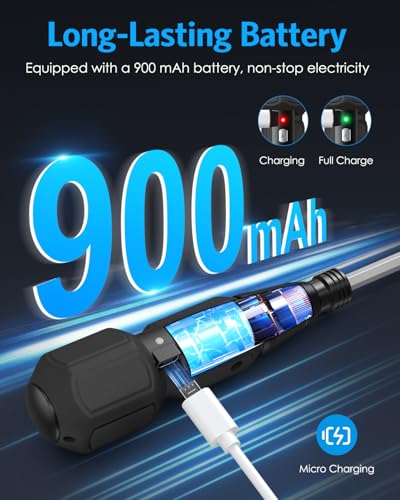 AMIR مفك كهربائي AMIR بدون سلك، مجموعة مفكات طاقة قابلة لإعادة الشحن، مجموعة أدوات إصلاح منزلية تلقائية محمولة مع أضواء LED وكابل USB - Image 4