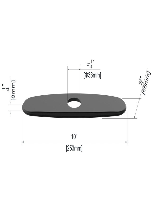 Derengge RP-1105-MT 8 Inch Faucet Deck Plate Kitchen Escutcheon Hole Cover, Matte Black Finished - Image 4