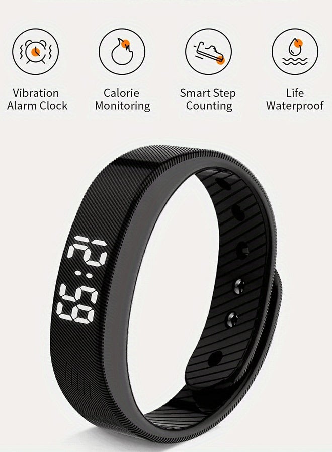 Kids Smart Watch Sports Bracelet, Water Proof Fitness Band Tracker Smart Bracelet, Digital Sports Watch With Vibrating Alarm Clock Running Step Counting, Smart Intelligent Step Bracelet For Boys Girls