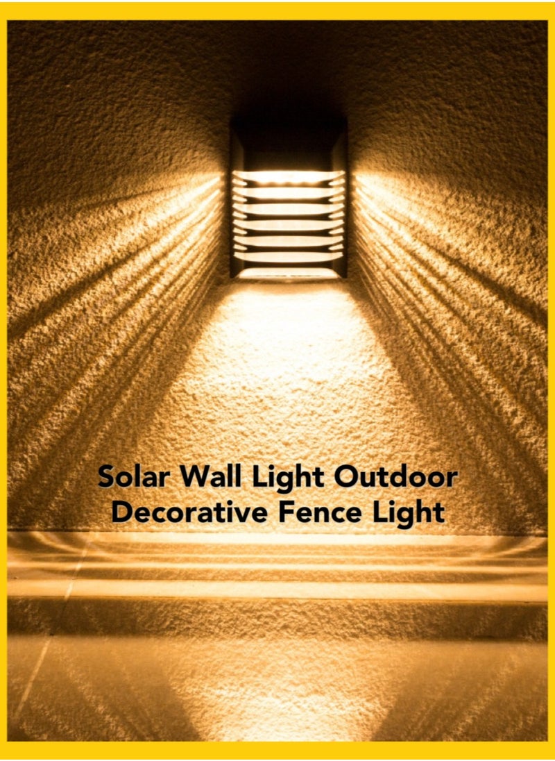 Oasis Casa Decorative Solar Wall Light Outdoor, Waterproof LED Warm White Outdoor Wall Fence Lamp, Exterior Lighting Decor for Home Garden Porch Backyard Railing Patio Step Stair Doorway  - Image 1