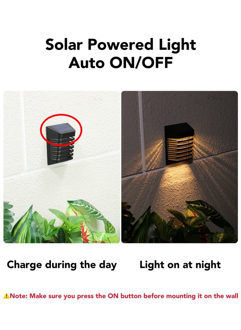 Oasis Casa Decorative Solar Wall Light Outdoor, Waterproof LED Warm White Outdoor Wall Fence Lamp, Exterior Lighting Decor for Home Garden Porch Backyard Railing Patio Step Stair Doorway  - Image 2