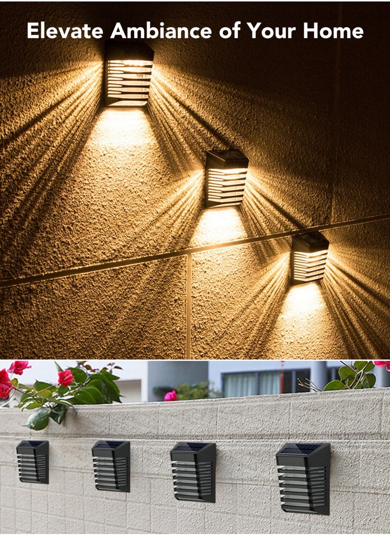 Oasis Casa Decorative Solar Wall Light Outdoor, Waterproof LED Warm White Outdoor Wall Fence Lamp, Exterior Lighting Decor for Home Garden Porch Backyard Railing Patio Step Stair Doorway  - Image 3