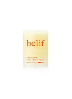 belif belif Super Knights Multivitamin Lipcerin, Multi-Purpose Glossy Vitamin C Lip Butter Balm, Smooths Lip Texture & Strengthens Lip Barrier, Hydrating, Korean Skin Care Makeup  - Image 1