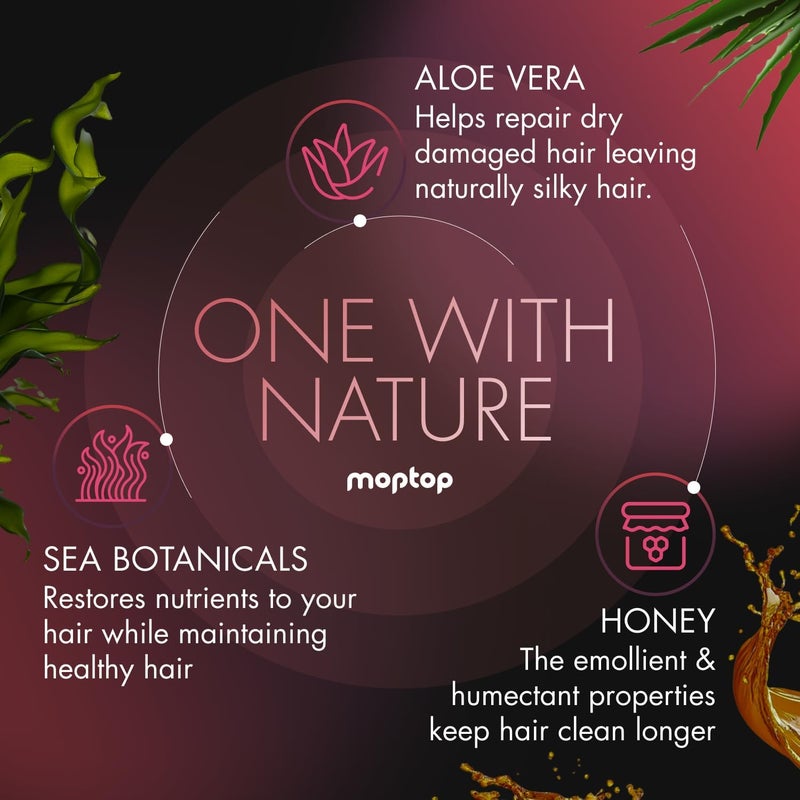 MopTop Anti-Frizz Gel - 8oz Medium Hold for Curly & Kinky-Coily Hair with Aloe, Sea Botanicals & Honey - Image 4