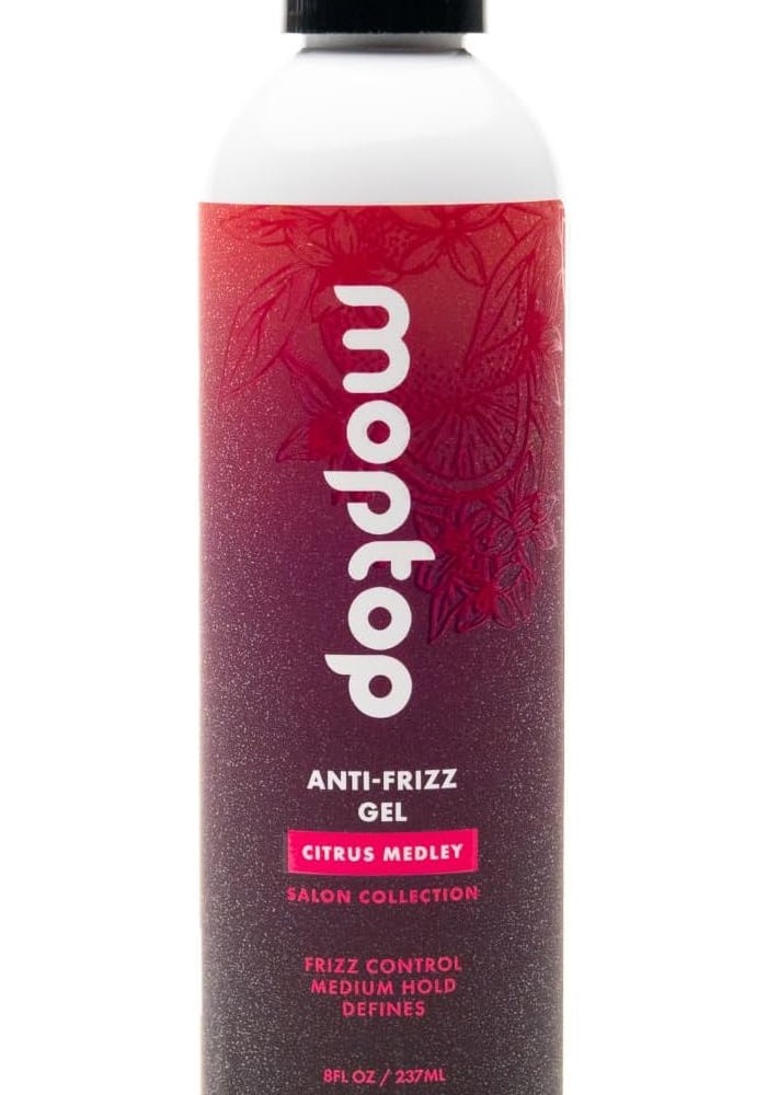 MopTop Anti-Frizz Gel - 8oz Medium Hold for Curly & Kinky-Coily Hair with Aloe, Sea Botanicals & Honey - Image 1