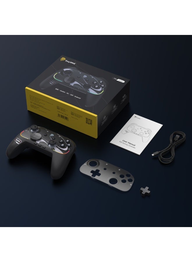 general Classic Gamepad EasySMX S10 Bluetooth RGB Controller for Switch 2/Switch/PC/Phone/TV/Steam with 6 Axis Gyro, NFC Function, TMR Anti-Drift Joystick, One Key Wake-up, HD Rumble, Swappable D-Pad & Faceplate, 1200mAh Battery, 2 Programmable Back Buttons - Image 4