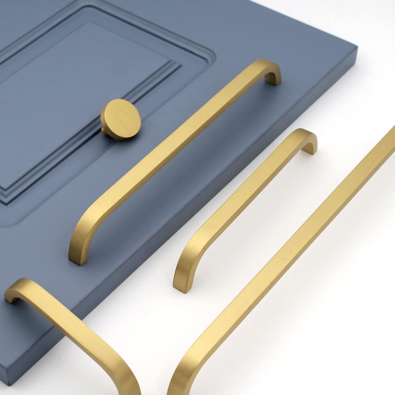 ABVIN ABVIN Premium Thin Solid Brass Bar Handles Modern Gold Cabinet Hardware Furniture Pulls for Doors Cabinets Cupboards Drawers 1 Piece 12 inch  - Image 1
