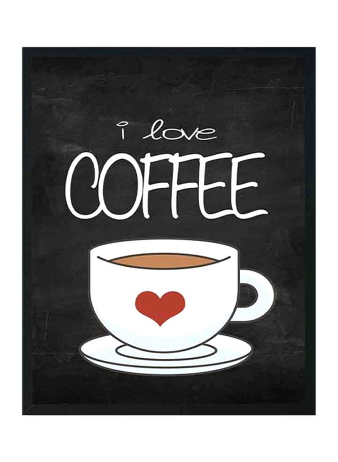 Printed Wooden Framed Wall Art Black/White/Red
