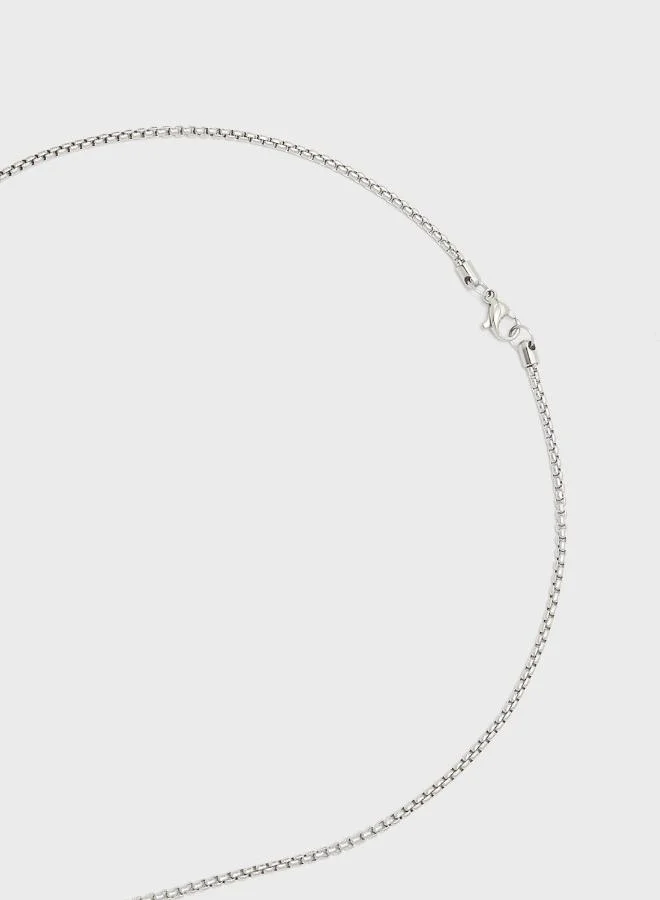 TOMMY HILFIGER Mens Pendant Necklace In Stainless Steel With An Engraved Plaque - 2790599