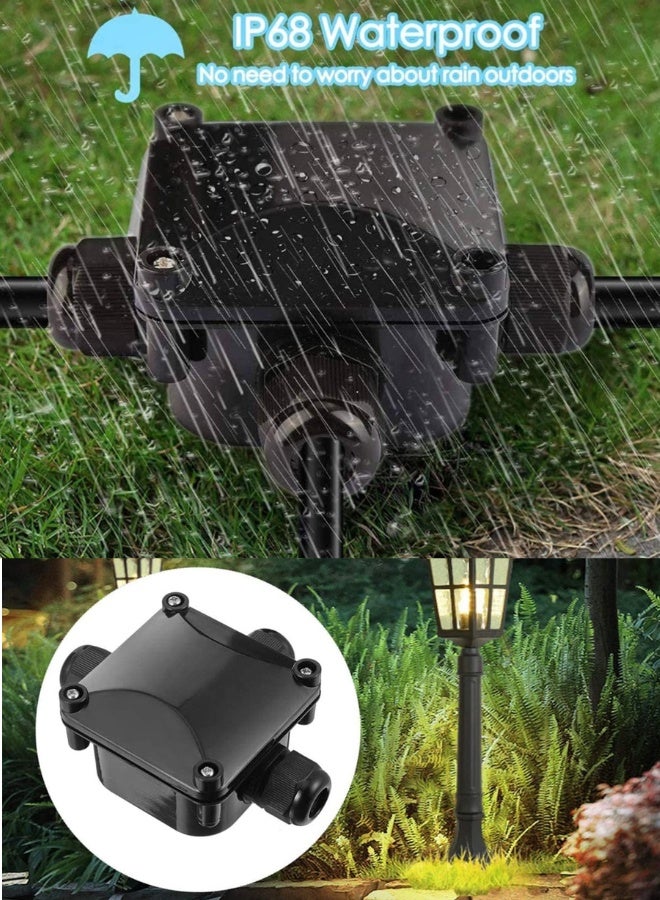 Waterproof External Junction Box - 5pcs Plastic IP68 Electrical Box, 3-Way Outdoor Cable Connectors, Power Cord Connector Protection - Image 2