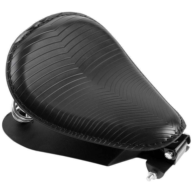 AICARS Leather Motorcycle Solo Seat with Seat Base 3 Spring Mounting Bracket Kit Compatible with Harley Davidson Harley Sportster XL 883 1200 XL883N XL1200NS