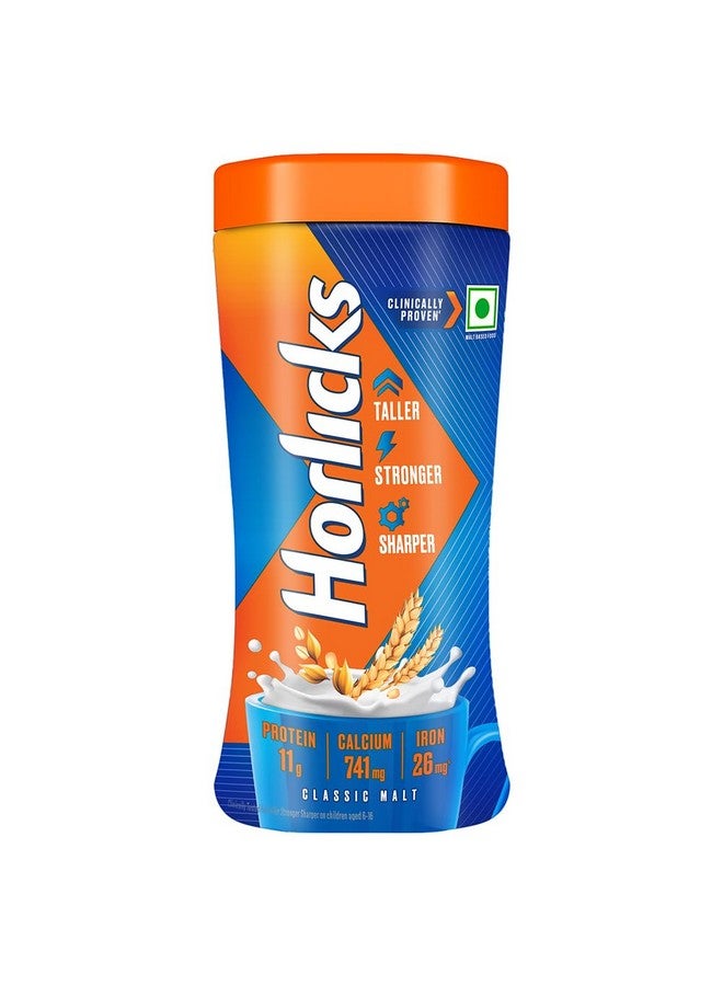 Horlicks Horlicks Nutrition Drink Jar - 1 kg - Classic Malt - Clinically Proven to make kids Taller, Stronger, Sharper  - Image 1