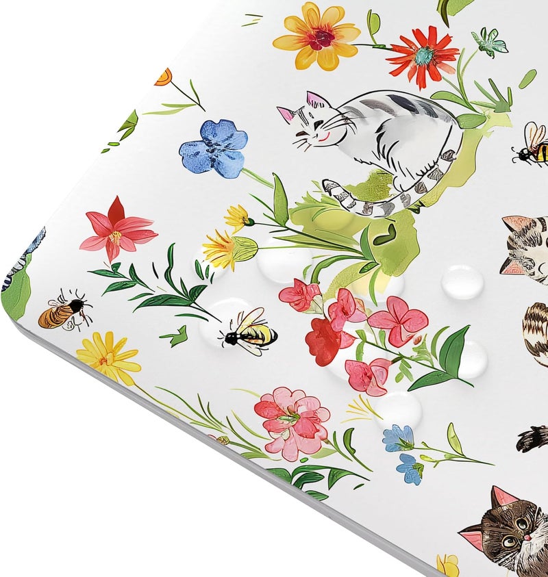 AORTDES Laptop Skin Sticker 12.1 13 13.3 14 15 15.6 Inches Netbook Sticker Decal Reusable Universal Notebook PC Art Personalized Protector by (AD-NEK-86 Garden Cat) - Image 4