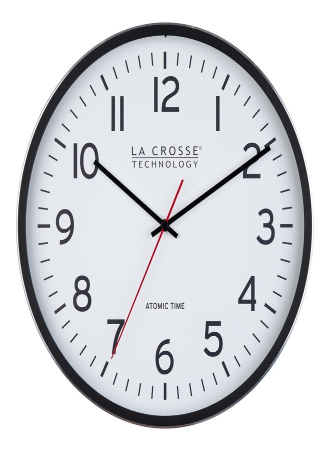 La Crosse Technology 404-3730 11.8-inch Atomic Metal Analog Wall Clock - Image 1