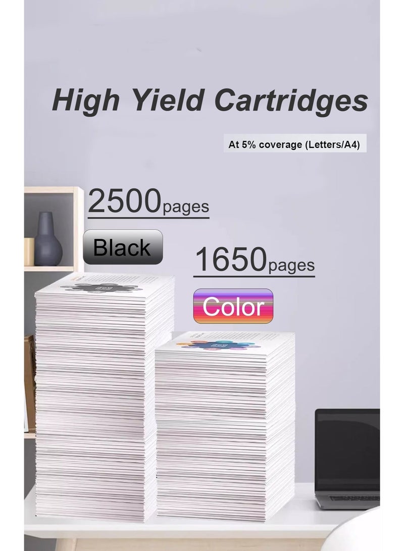 938-4PK Compatible Ink Cartridges Replacement for 938XL 938e 938 XL 4 Combo Pack 1 Black 1 Cyan 1 Magenta 1 Yellow for Printer Officejet Pro 9120e 9730e 9720e 9122e 9130e 9120b 9132e 9125e 9120r - Image 3