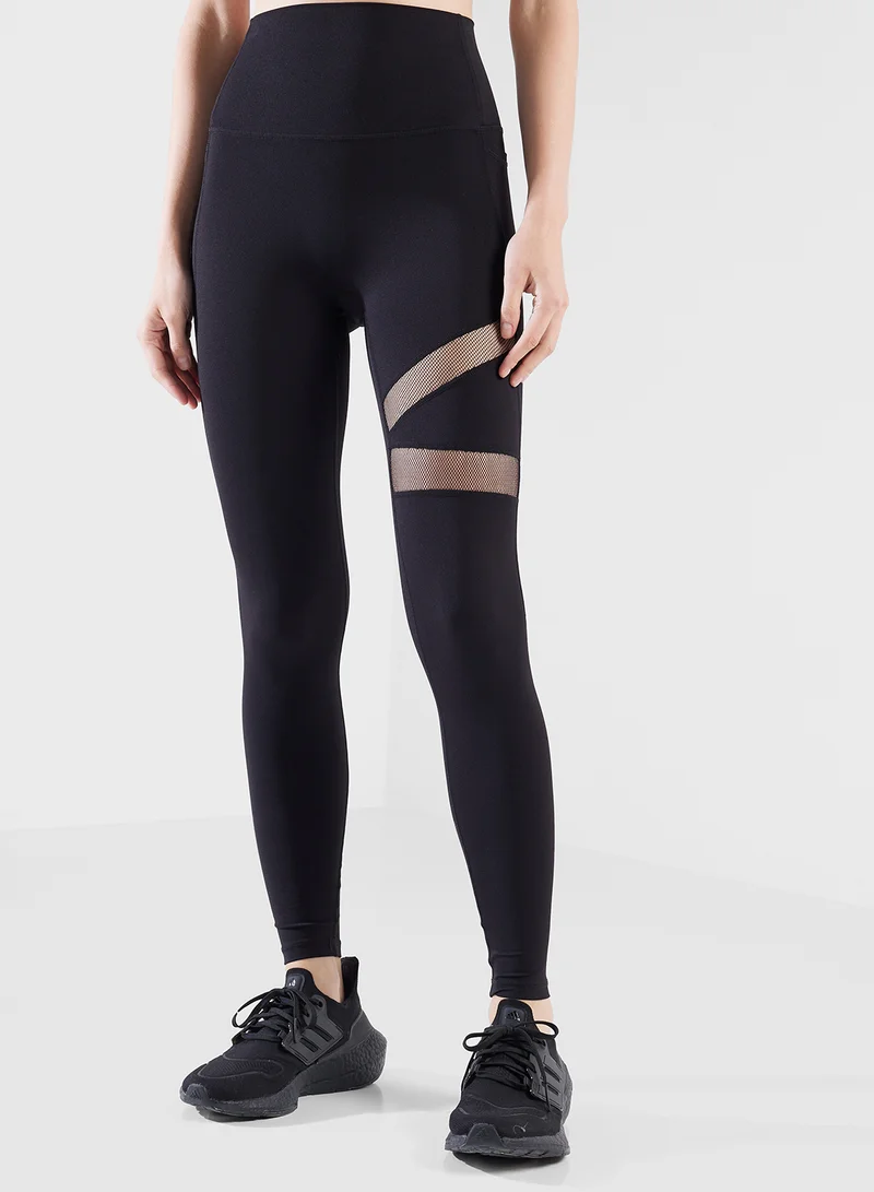 فورورد Sheer Mesh Panel Detail Sports Bra & Leggings Set