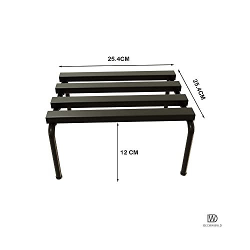 DECOWORLD || Square Plant Stand || Planter Stand for Flower Pots and Plant Pots|| Metal Plant Stand for Balcony, Living Room, Indoors and Outdoors( Set of 6) - Image 4