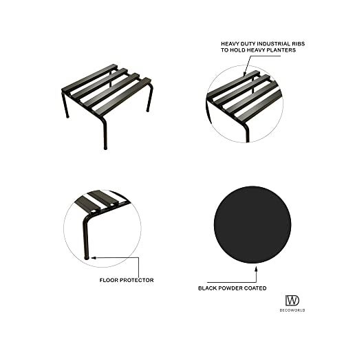 DECOWORLD || Square Plant Stand || Planter Stand for Flower Pots and Plant Pots|| Metal Plant Stand for Balcony, Living Room, Indoors and Outdoors( Set of 6) - Image 3
