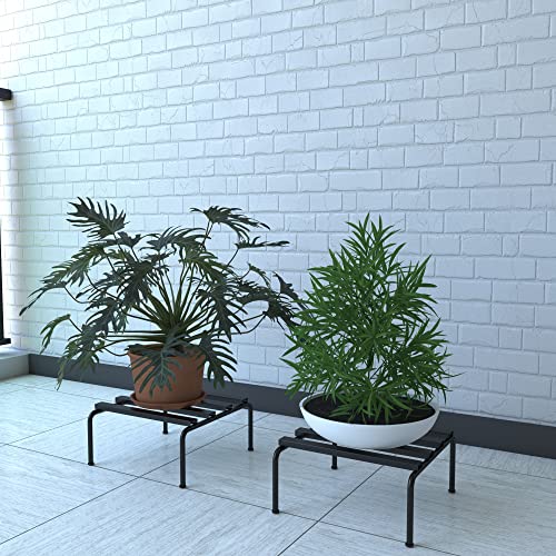 DECOWORLD || Square Plant Stand || Planter Stand for Flower Pots and Plant Pots|| Metal Plant Stand for Balcony, Living Room, Indoors and Outdoors( Set of 6) - Image 5