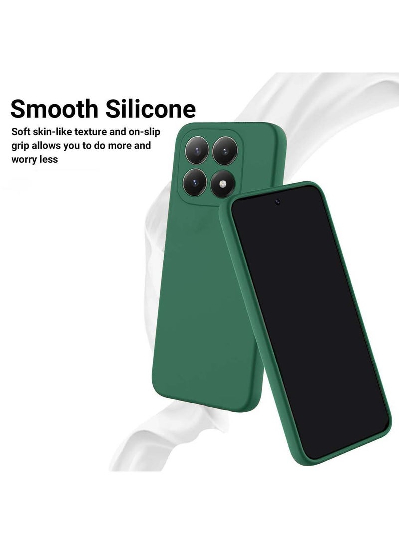 Wtech Xiaomi 15T 5G 2025 Soft Liquid Silicone Case Cover (MCRPSN) - Dark Green - Image 3