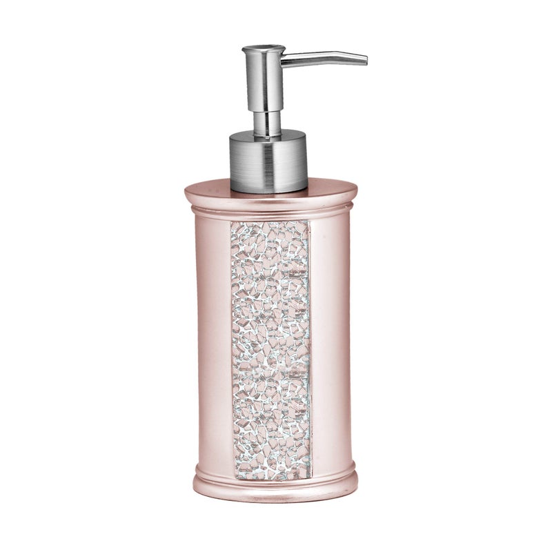 Popular Bath Sinatra Blush Soap Dispenser/Lotion Pump Classic Luxury Lotion Pump Contemporary Decor Blush color for bathroom with this Unique Design Stylish Decor Bling Mosaic - Image 1