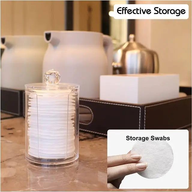 CLOUDTAIL CHOICE Transparent Makeup Removal Cotton Pad Storage Box/Cottonswab Storage Dispenser/Cosmetics Makeup Storage Holder Box for Women Organizer Container with Lid (Pack Of 1) - Image 5