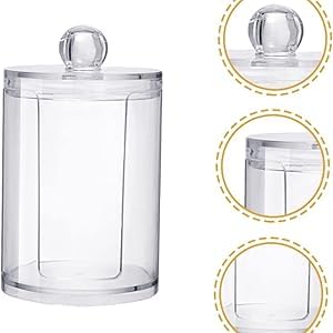 CLOUDTAIL CHOICE Transparent Makeup Removal Cotton Pad Storage Box/Cottonswab Storage Dispenser/Cosmetics Makeup Storage Holder Box for Women Organizer Container with Lid (Pack Of 1) - Image 3