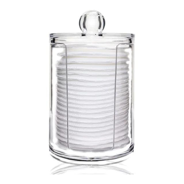 CLOUDTAIL CHOICE Transparent Makeup Removal Cotton Pad Storage Box/Cottonswab Storage Dispenser/Cosmetics Makeup Storage Holder Box for Women Organizer Container with Lid (Pack Of 1) - Image 1