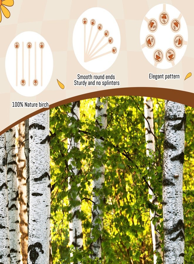 YANPROG Wooden Coffee Stirrers 100-Pack Coffee Stir Sticks 5.9 Inch Natural Birch Stir Sticks with Round Ends, Disposable Stirring Sticks for Coffee, Cocktails, Milk & Hot Drinks - Image 5