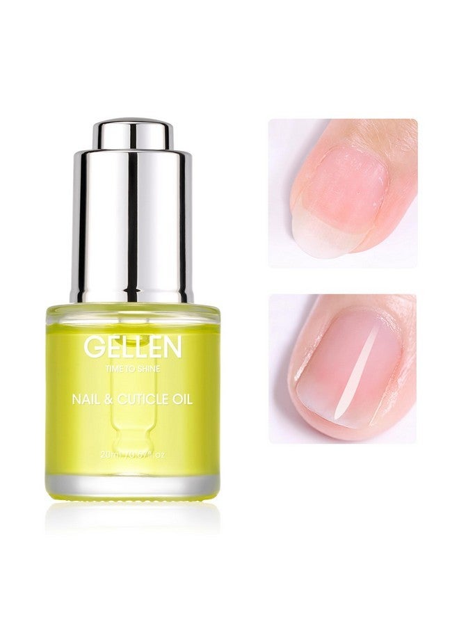 Gellen Organic Nail Cuticle Oil For Nails Growth And Strength, 20Ml 0.67 Fl.Oz Fingernail Nourishing Oil For Hydrating, Moisturizing, Strengthening - Image 1