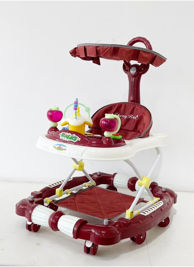 kiddoz Baby Walker - Burgundy  - Image 2