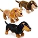 MorisMos 3 Packs Dachshund Stuffed Animals in Bulk13 Realistic Weiner Dog Toys for Kid Girl Boy AdultLifelike Weiner Dog Puppy PlushiesBulk Small Stuffed Animal Dachshund Gifts for Birthday Party - Image 2