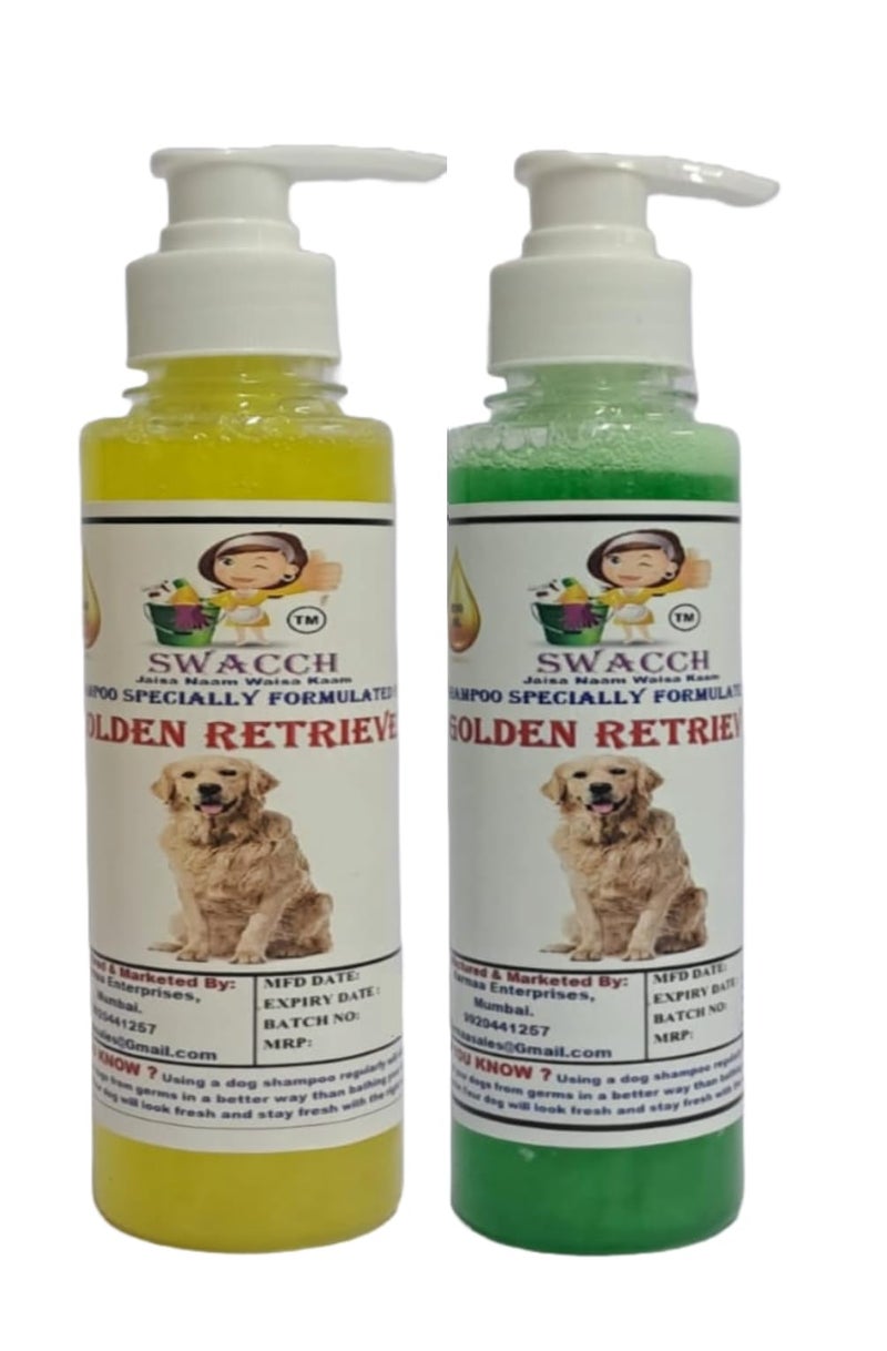 SWACCH Premium Shampoo for Golden Retriever (200ML)(Combo Pack of 2) Lemon & NEEM ALOVERA - Image 1