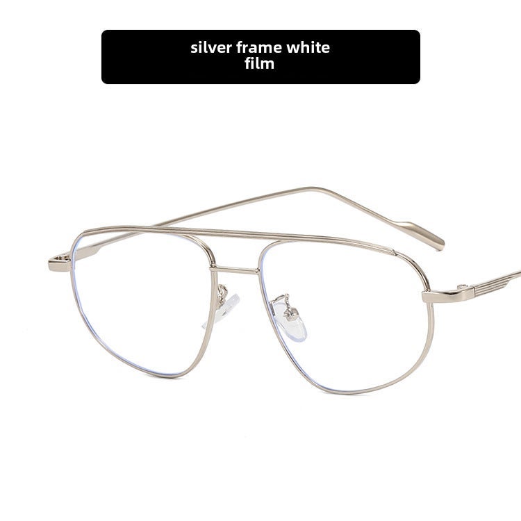 1 x 5 pcs 2022 New Oval Metal Sunglasses Unisex Fashion Shades Silver frame White piece