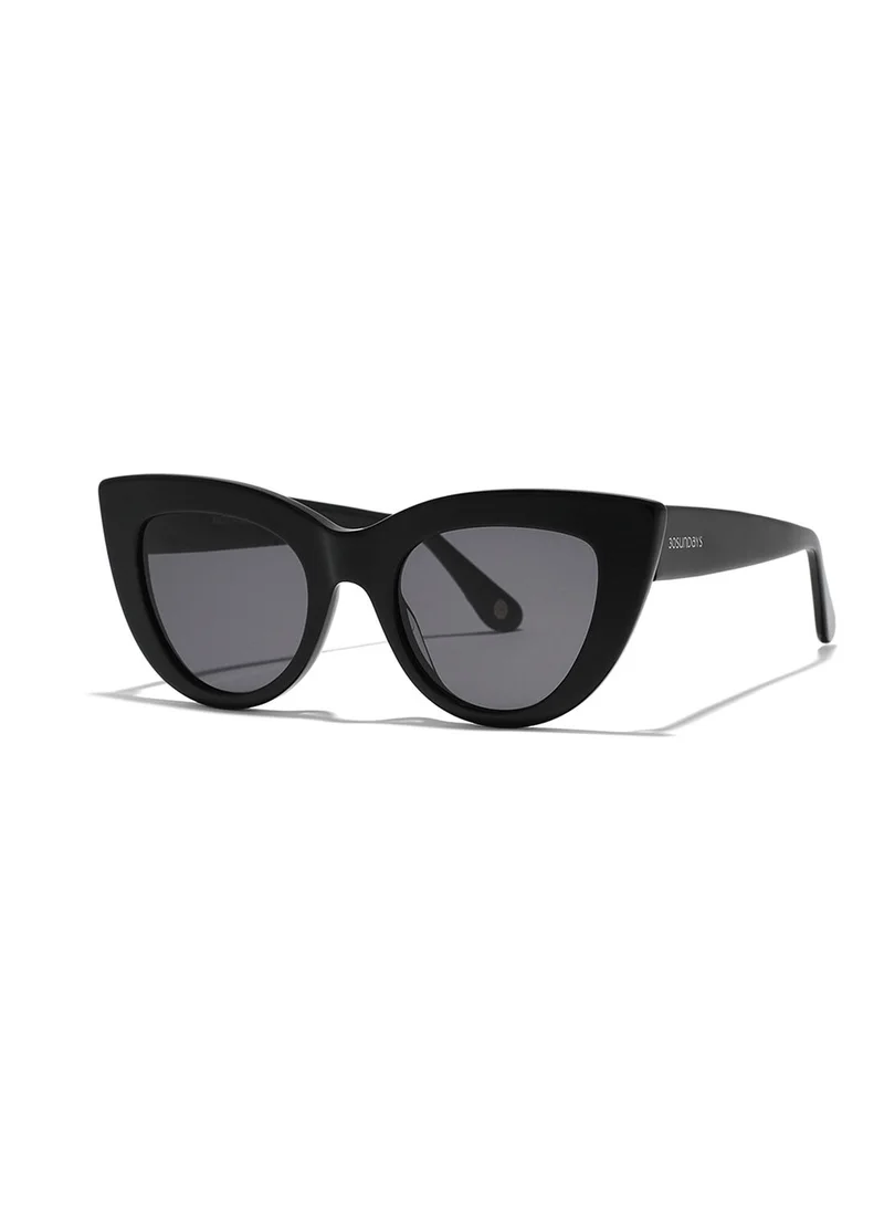 30Sundays That'S Hot,Women Sunglasses, Cat Eye Sunglasses, UV Protection: UV400 (Black,Grey)
