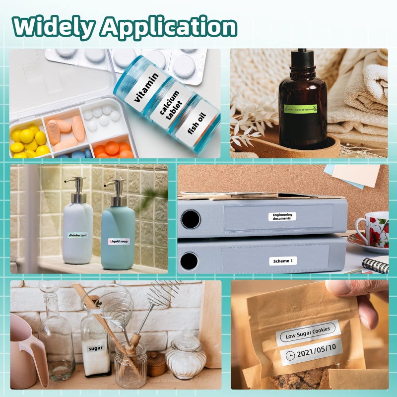 Phomemo Label Maker Machine with Tape, D30 Mini Bluetooth Label Printer, Versatile App with with 1000+ Symbols and 60+ Borders, Portable Label Maker for School Supplies, Home, Office, Green - Image 3