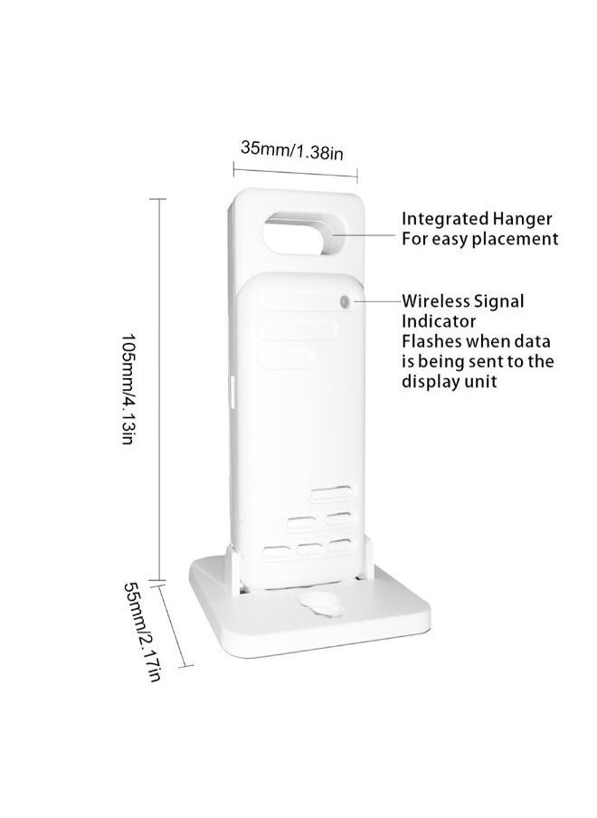 NIBEMINENT Outdoor Wire-Less Remote Temperature Sensor White 10.5 x 3.5centimeter  - Image 3