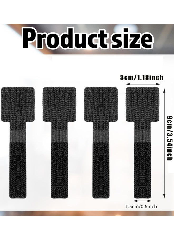 50 PCS Cable Management Under Desk Cord Organizer, Reusable Cord Holder for Electronics & PC, Home & Office Essentials(Black) - Image 2