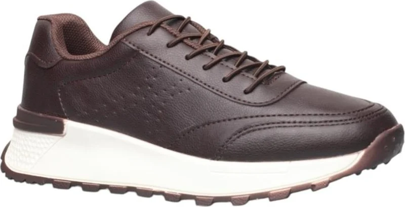 Liger Women's Lace-Up Easy-to-Wear Seasonal Sneakers Brown