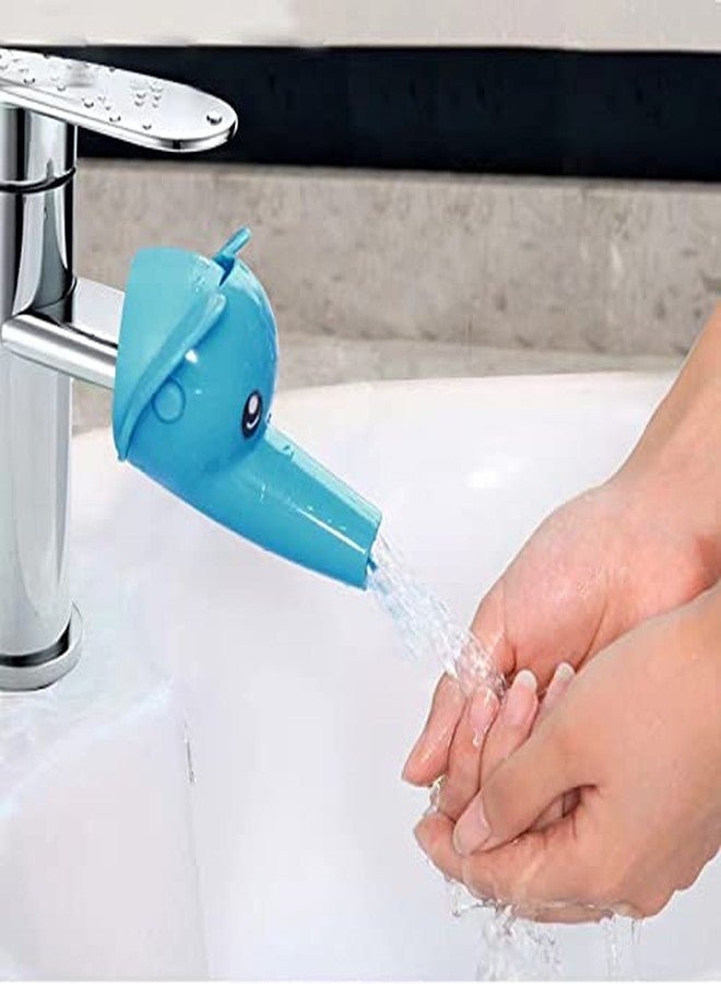 EVSOFMLF Faucet Extender for Kids, EVSOFMLF 3Pcs Faucet Cover Cartoon Faucet Extender Sink Hand Extender Washing for Children, Toddler, Baby Fun and Safe (Blue Dolphi, Yellow Duck, Pink Elephant) - Image 4