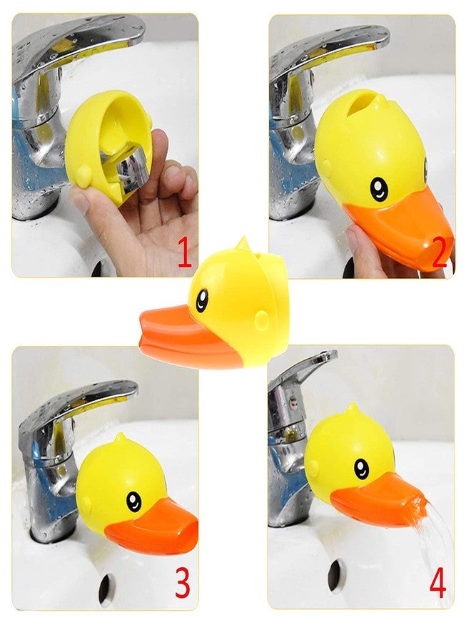 EVSOFMLF Faucet Extender for Kids, EVSOFMLF 3Pcs Faucet Cover Cartoon Faucet Extender Sink Hand Extender Washing for Children, Toddler, Baby Fun and Safe (Blue Dolphi, Yellow Duck, Pink Elephant) - Image 3