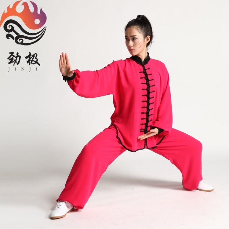 Jinji Tai Chi Suit for Women Spring and Summer Chinese Long-Sleeved Tai Chi Training Performance Suit Wholesale Men's Sports Suit Practice Suit - Image 5